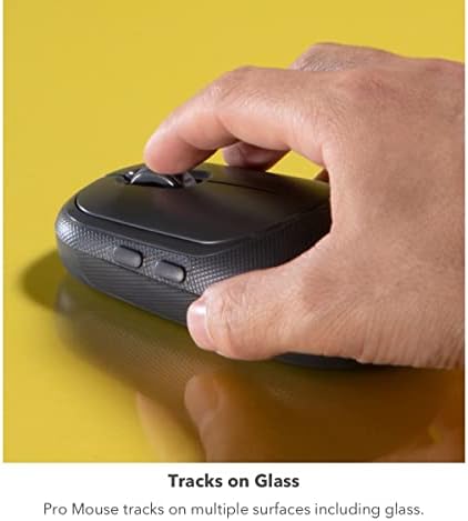 ZAGG Pro Mouse: Ultimate Multi-Device Bluetooth Mouse with Wireless Qi Charging Pad & 6 ft USB-C Cable – Ergonomic, Fast, and Universally Compatible for Tablets & Laptops