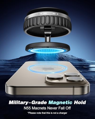 Magnetic Phone Stand, Compatible with MagSafe Phone Stand Holder for Desk, Multi-Functional Foldable, Double-Sided Magnetic Cell Phone Stand, for iPhone 16 15 14 13 12 Magsafe Case – Enhanced Compatibility and Speed