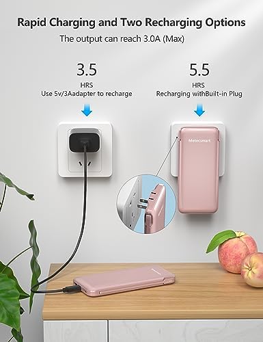Dual 10000 m Ah Portable Power Bank Set with Built-In Cables and Fast Charging – Travel-Ready USB-C Charger for i Phone & Android Devices in Sleek White & Purple Design – Ultimate Compatibility for On-the-Go Power Solutions