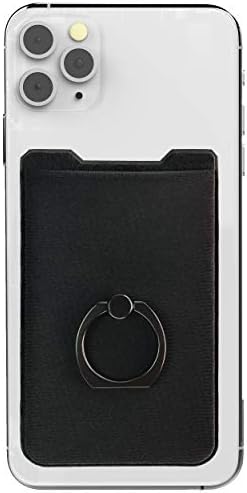 Gecko Universal Phone Ring Wallet – 360° Swivel Grip with Strong Adhesive for Credit Cards and Cash – Enhanced Stability and Comfort for Selfies, Videos, and Everyday Use – Compatible with All Cell Phone Models – Durable, Magnetic Mount Ready – Gray Finish – 90-Day Satisfaction Guarantee