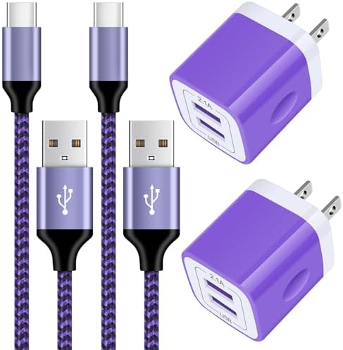 Rapid Charge USB C Power Adapter for Samsung Galaxy A Series – 6 ft Fast Charging Cable Included, Dual Port Wall Charger for A16 5 G, A15, A14 5 G, A55, A56, S20, S21, S22, S23, S24, S25 Ultra, A13, A54, A53 – Compact and Durable Design for On-the-Go Power Solutions