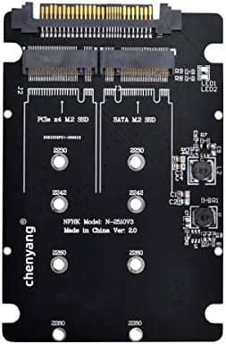 Chenyang M.2 NVMe to U.2 SFF-8639 2.5″ SSD Adapter Enclosure – Superior Performance Hard Drive Converter for Enhanced Compatibility and Fast Data Transfer Solutions