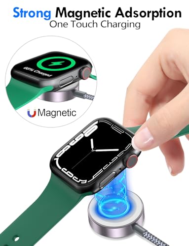 Ultimate 2-Pack Fast Charging Cable Set: Versatile USB A/Type C/Lightning Cables for Quick Charging of Apple Watch & i Phone, 4 FT Length for Seamless Travel Compatibility with i Phone 11-16, i Pad, Apple Watch Ultra & SE, Durable Multi-Device Solution for Enhanced Power Efficiency and Convenience