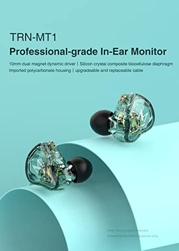 FEDAI TRN MT1 High-Fidelity In-Ear Monitor Earbuds – Premium 10 mm Dynamic Driver Technology, Detachable Cable for Customization, Built-in Microphone for Effortless Calls, Sleek Black Design for Audiophiles and Everyday Use – Unmatched Sound Quality and Versatile Device Compatibility