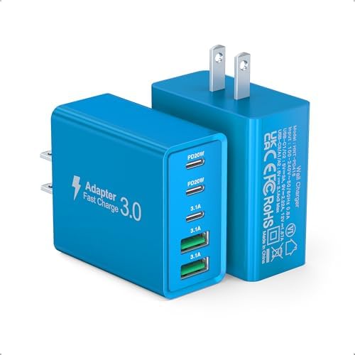 Efficient 50 W Dual USB-C Wall Charger Duo – Rapid Multi-Device Power Adapter for i Phone 16/15/14/13/12, i Pads, and Android Smartphones – Compact Fast Charging Solution for On-the-Go Professionals