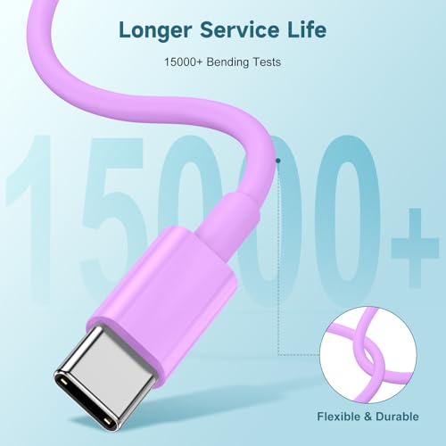 Revolutionary 60 W USB-C Charging Cable Trio – Fast Charge Your i Phone 15, Mac Book Pro, i Pad Pro & Air Pods 4 with Reliable 3 ft Durability – Ultimate Compatibility for Enhanced Performance and Convenience – Ideal for Home, Office, and On-the-Go Use – Sleek White Design for Effortless Style and Organization