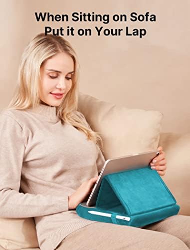 JSAUX Multi-Angle Tablet Pillow Stand – Ergonomic Holder for i Pad, Kindle & Smartphones, 4-11″ Devices in Navy Blue – Ultimate Comfort for Hands-Free Viewing on Bed, Lap or Desk, Ideal for Movies, Reading & Video Calls