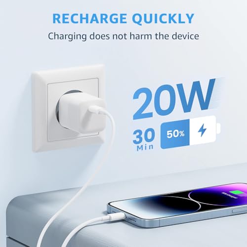 Premium Lightning Cable Set for Apple Devices – 2-Pack (3 FT & 6 FT) USB C to Lightning Charger Cords for i Phone 14, 13, 12, 11 Pro Max, XR, XS, X, 8, 7, 6 Plus, SE & i Pad – Fast Charging & Durable Car Charging Solution for On-the-Go Power