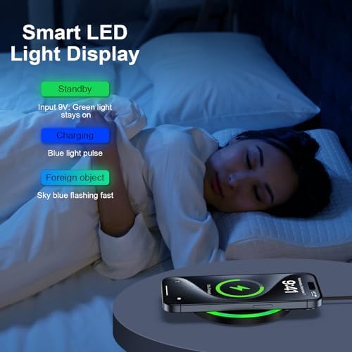 15 W Fast Wireless Charging Pad – Ultimate Compatibility for i Phone 16 e, Moto G Power 2025, Samsung Galaxy S25 Ultra & More – Sleek Non-Slip Design for Efficient Charging – Ideal for Home & Office Use – Protects Against Overheating & Overcharging – Elevate Your Charging Experience with Modern Convenience