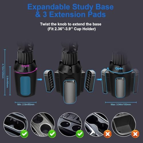 Transform Your Commute with the 2-in-1 Wireless Car Cup Holder Charger: 15 W Fast Charging Auto-Clamping Mount with 13-Inch Adjustable Neck for Enhanced Visibility – Universal Fit for i Phone & Samsung Devices – Securely Power Your Phone While Driving!