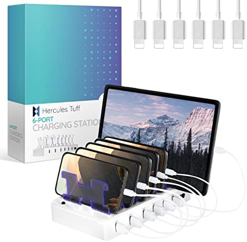 Stylish 6-Port USB Charging Dock in Elegant Pink – High-Speed Multi-Device Charger for i Phone and Android – Smart Technology for Fast, Safe Charging – Ideal for Home, Office, and Travel – Compact, Clutter-Free Design for Effortless Organization and Portability