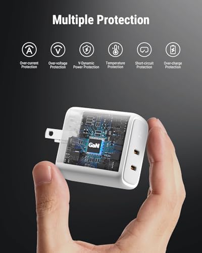 VOLTME 45 W Ga N PPS Fast Charger – Dual Port USB-C & USB-A, Ultra Compact & Foldable Design for i Phone 14/15/16 & Galaxy S22/S23/S24 – High-Speed Charging with Advanced Safety Features for Laptops, Tablets, and More – Ultimate Travel Companion for Modern Devices
