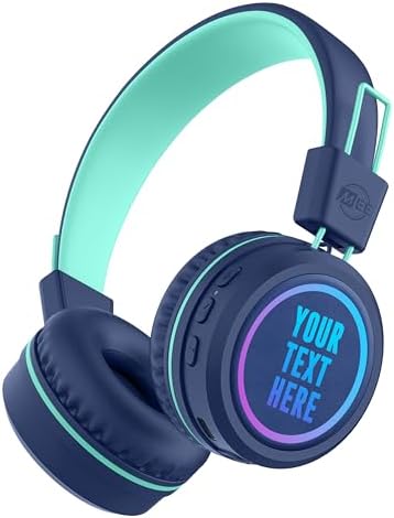 MEE audio Kid Jamz KJ55 BT Bluetooth Wireless Headphones for Kids – Superior Safe Listening with 85 d B Volume Limiter, Eye-Catching LED Lights, Built-In Microphone & 40-Hour Battery Life – Ideal Headset for School, Travel, and Interactive Learning (Vibrant Pink)