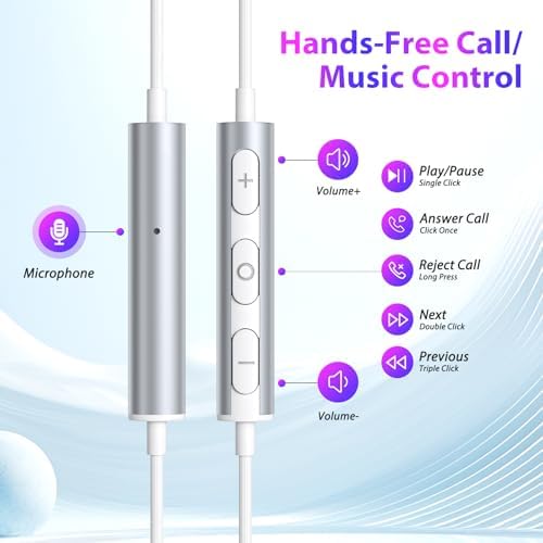 APETOO Sports USB-C Wired Earbuds: Enhanced Sweatproof In-Ear Headphones with Deep Bass & Secure Anti-Fall Wingtips for Active Lifestyles, Perfect for i Phone 16 and Android Users – Comfortable Design for Women & Small Ears, Ideal for Workouts and Daily Commutes with Hands-Free Calling Capability