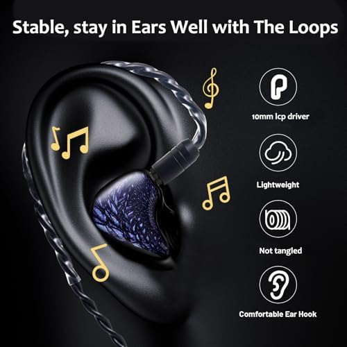 Discover the QOA Celest Wyvern Black Hi-Fi Wired In-Ear Monitors – Engineered with a Cutting-Edge Dynamic Driver for Deep Bass and Crystal Clear High Frequencies | Unique Artisan Hand-Painted Faceplate for Distinctive Personal Style | Durable Detachable 0.78 2-Pin Cable for Enhanced Longevity and Customization | Ergonomically Designed for Ultimate Comfort, Ideal for Gamers, Musicians, and Audiophiles | Versatile 3.5 mm Connector Ensures Compatibility Across All Devices. Experience Exceptional Sound Quality and Unique Aesthetic Appeal in One Premium Package.
