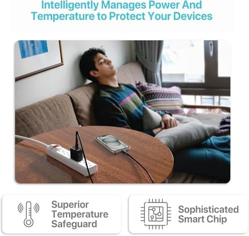 BLACK+DECKER 38 W Dual-Port Fast Charging Wall Adapter – Compact USB-C & Type C Quick Charge Power Supply with Qualcomm QC 3.0 – Perfect for Home, Office & Travel – Versatile PD Charger for Smartphones, Tablets & More