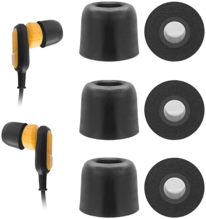 Enhance Your Audio Experience with Klowcok Memory Foam Eartips for DEWALT Neckband Earphones – 3 Pairs of Small Comfort-Fit Eartips in Stylish Black for Superior Sound Isolation and Longevity – Upgrade Your Listening Quality Instantly!