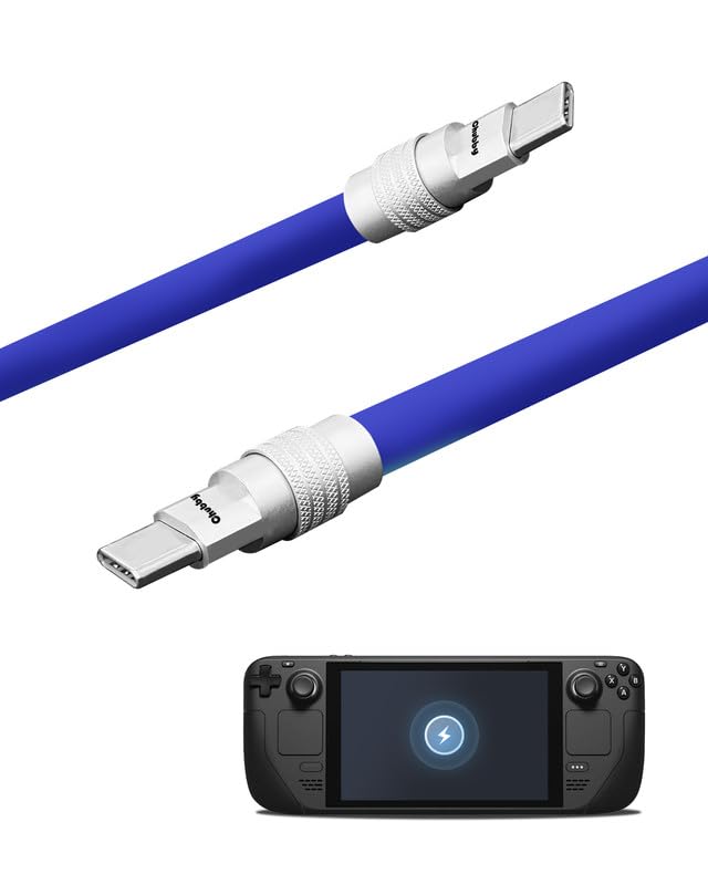 Ultimate 100 W USB Type C Fast Charging Cable for Steam Deck – 6.6 ft Durable Silicone Charger with Tangle-Free Design, Ideal for Gamers & Tech Lovers, Superior Power Delivery for All USB-C Devices