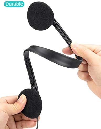 Bulk 24-Pack Kids Classroom Headphones – Hygienic Wired On-Ear Earphones for Enhanced Learning – Individually Bagged for Convenience, Comfort, and Optimal Sound Quality – Perfect for Schools and Device Compatibility