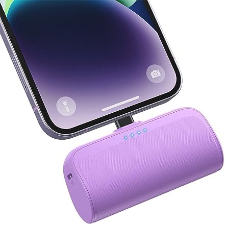 Ultra-Compact 5200 m Ah Power Bank for i Phone – PD Fast Charging Mini Portable Charger with Enhanced Compatibility for i Phone Models 14/13/12/11/XS/XR/X/8/7/6/6 s – Essential On-the-Go Battery Backup for Busy Lifestyles