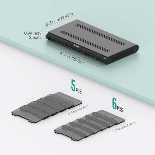 Ultimate 10-Port USB Charging Station with QC3.0 – 60 W Multi Charger Hub for Tablets & Smartphones, Customizable Dividers for Organized Power Management, Fast Charging Technology for Home & Office Use