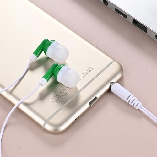 Bulk 60-Pack Colorful Student Earbud Headphones – Classroom & Library Essential, Individually Bagged for Easy Distribution – Lightweight, Durable, and Universally Compatible – Transform Learning with Engaging Audio Experiences