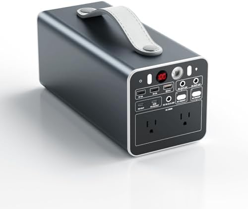 150 W Portable Power Station – 42000 m Ah/155 Wh Multi-Device Battery Backup with AC Outlet, PD 65 W Fast Charging, and 5-In-1 Recharging Options for Camping & Emergency Use – Lightweight Design with LED Light Modes for Ultimate Convenience
