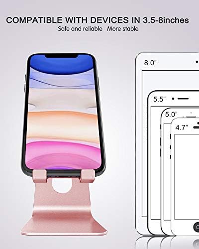 CreaDream Adjustable Cell Phone Stand, Phone Stand, Cradle, Dock, Holder, Aluminum Desktop Stand Compatible with Phone 13 12 Pro Max Charging, Accessories Desk, All Mobile Phones, Sierra Blue – Enhanced Compatibility and Speed