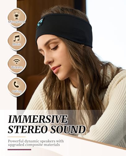 Perytong Wireless Bluetooth Sports Headband Headphones – Ultimate Comfort & Crystal-Clear Sound for Sleep, Yoga & Jogging – Perfect for Insomnia Relief, Meditation, and Easy Device Pairing