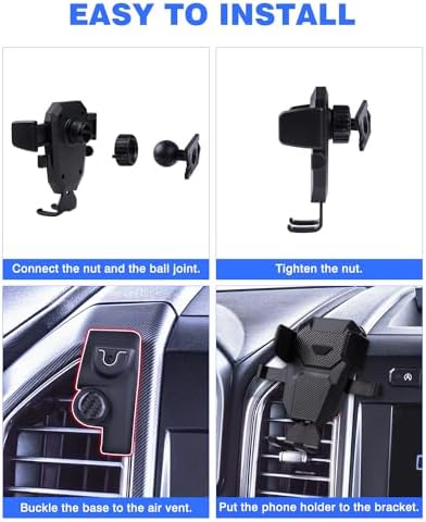 Optimize Your Driving Safety with the Karltys F150 Air Vent Phone Holder – Ideal for 2015-2020 Ford F-150 | Hands-Free Mount Compatible with 4-7 Inch Smartphones | Effortless Installation & Robust Stability for Reliable Navigation on the Go