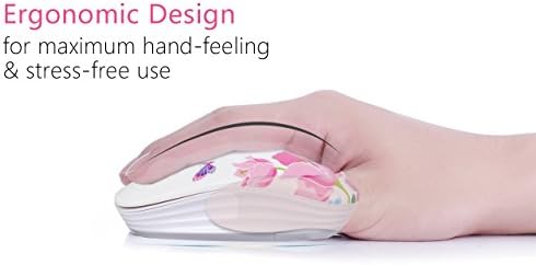 Ultra-Quiet Wireless Mouse with Nano Receiver – Perfect for PC, Laptop & Mac Book | Portable Optical Mice for Effortless Navigation | Ergonomic Design for Comfort & Productivity | Ideal for Mobile Professionals & Students