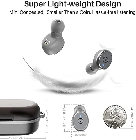 TOZO T10 True Wireless Bluetooth 5.3 Earbuds – 45 Hours of Playtime, IPX8 Waterproof Stereo Headphones with Built-in Mic – Customizable Sound with 32 EQ Settings via App for Enhanced Audio Experience and Seamless Connectivity