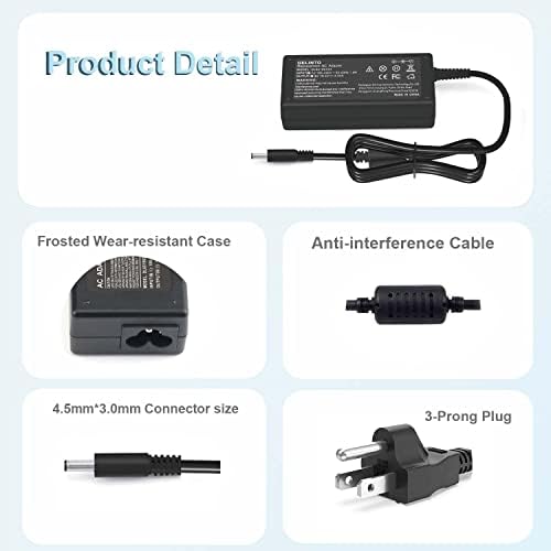 High-Efficiency 65 W Dell Laptop Charger – Universal AC Power Adapter for Inspiron 13, 14, 15, Vostro Series – 19.5 V 3.34 A with Advanced Safety Features and Enhanced Compatibility for Seamless Performance