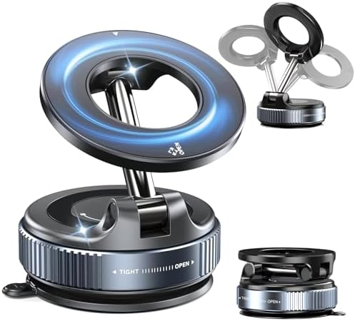 Premium 360° Magnetic Phone Holder – Versatile Suction Cup Car Mount for Hands-Free Use in Vehicles, Gyms, Mirrors & Showers – YOUSHEME Accessory with Quick Device Switching & Robust Stability for All Phone Sizes