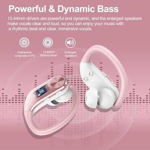 Transform Your Audio Experience with Cutting-Edge Bluetooth 5.4 Wireless Earbuds – Hi-Fi Stereo Sound with Advanced ENC Noise Cancellation – IP7 Waterproof for Ultimate Durability – 68-Hour Battery Life with Dual LED Display for Real-Time Monitoring – Perfect for Active Lifestyles and Everyday Connectivity
