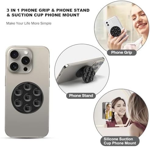 AUROX Chic Pink Magnetic Phone Grip – Premium Silicone Mag Safe Holder for i Phone 12-16 Series, Collapsible Design for Effortless Selfies & Videos, Enhanced Portability & Stability for Everyday Use, Ideal for Hands-Free Photography