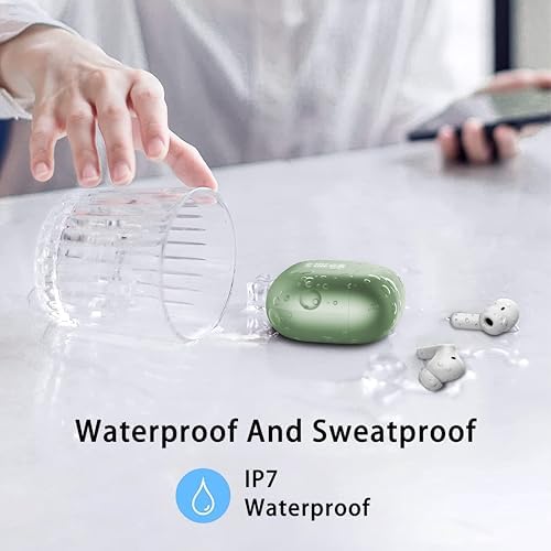 Elevate Your Sound Experience with Next-Gen Bluetooth 5.4 Wireless Earbuds – Premium Hi-Fi Audio Quality, 40-Hour Battery Life, and Advanced 4-Microphone Noise Cancellation for Crystal-Clear Calls – Rugged IP7 Waterproof Design in Sleek Dark Grey for Stylish Durability