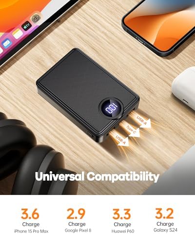 Ultimate 12000 m Ah Heated Vest Power Bank – High-Efficiency Portable Charger with LED Display for USB Heated Clothing – Reliable Energy Source for Outdoor Adventures – Not Compatible with 7.4 V DC Devices – Stay Warm on the Go!