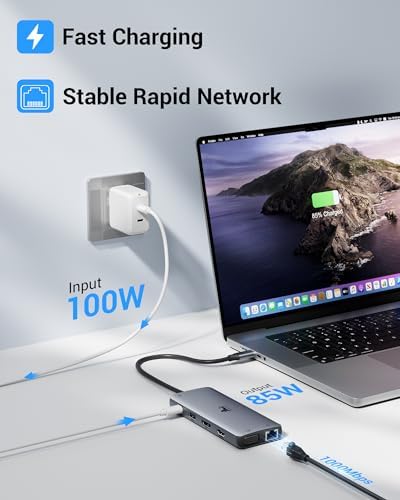 Unleash Your Potential with the LIONWEI 12-in-1 USB-C Docking Station – Ultimate Dual Monitor Adapter for Dell, HP & Surface Laptops – Triple Display Hub Featuring HDMI, Display Port, VGA, 100 W Power Delivery, 4 USB Ports, Ethernet, SD/TF Card Slots & Audio – The Essential Connectivity Solution for Professionals and Creatives on the Move