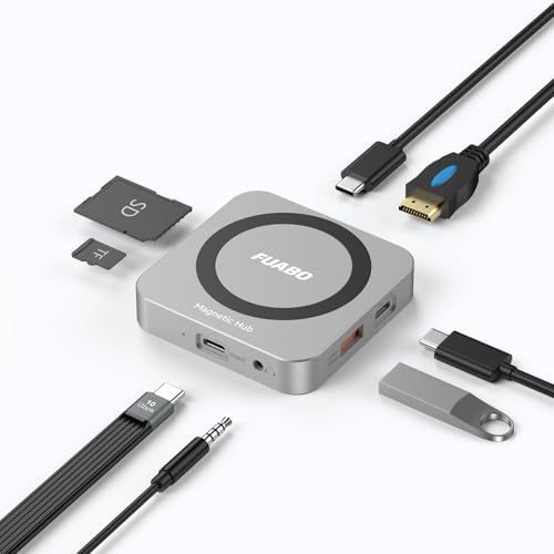 Magnetic M.2 NVMe SSD Enclosure & USB C Docking Station for i Phone Mag Safe – Ultimate Portable SSD Case with 10 Gbps Data Transfer, 4 K@60 Hz HDMI Output & 100 W PD Charging – Seamless Integration for Photographers & Creatives