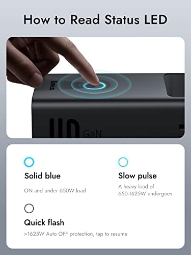 Baseus 1200 J Surge Protector Power Strip – PD 40 W USB-C Fast Charging Station with 3 AC Outlets & 3 USB Ports for Ultimate Device Compatibility in Home, Office, or Dorm Room – Safe, Efficient, and Compact Charging Solution