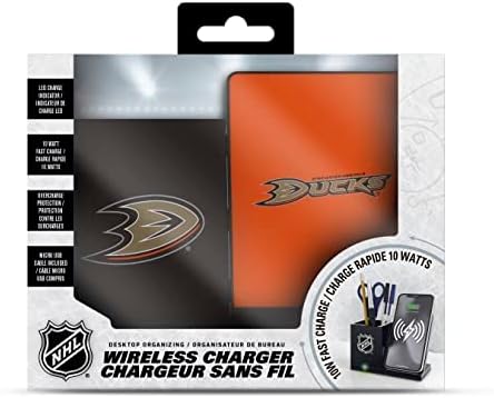 SOAR NHL Wireless Charging Station and Desk Organizer – Premium Qi Fast Charger with Team Logo for Sports Fans, Sleek Accessory Holder for a Tidy Workspace, Perfect for Phones and Essentials