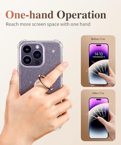 GVIEWIN Stylish Marble Phone Ring Holder with 360° Rotation for Ultimate Grip and Kickstand Functionality – Compatible with i Phone 16 Pro Max, 15 Plus, 14, 13, 12 Series & Galaxy S25/S24 Ultra – Elegant Flowing Sakura Design for Enhanced Safety and Usability