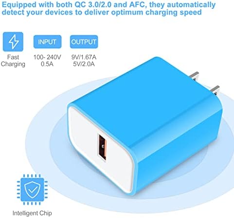 Rapid Charge USB Wall Charger – Quick Charge 3.0 Compact Power Block for i Phone & Samsung Galaxy – High-Speed Charging for Android Devices – Travel-Friendly Design with Safety Features – Universal Compatibility for LG, Moto & More