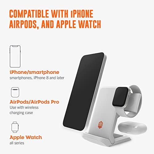 Effortlessly Charge All Your Devices with the STM Charge Tree Swing 3-in-1 Qi-Certified Wireless Charging Station – Fast 15 W Multi-Device Power Hub for i Phone, Samsung, Android, Air Pods & Apple Watch – Sleek Black Design Perfect for Home or Office Use – Streamline Your Charging Routine and Eliminate Clutter while Enjoying Safe, Reliable Power for All Your Essentials.