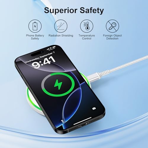 Effortless 15 W Fast Wireless Charger Pad for Motorola Moto G Stylus 5 G 2025 & Samsung Galaxy S25 Ultra, Sleek Android Charging Station with Enhanced Compatibility, Rapid Power Delivery, and Safety Features for Ultimate Convenience