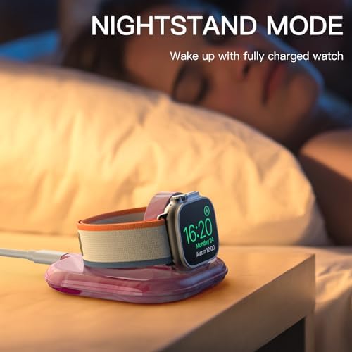Elevate Your Apple Watch Charging Experience with Our Advanced Magnetic Dock – Ultra-Fast Charging Station for Series 2-10 and Ultra 1 2, Nightstand Mode Functionality, Compact Design for Travel, Superior Stability for Everyday Use, Effortless Power Delivery and Modern Aesthetic