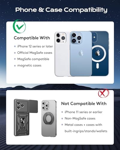 Magnetic Cup Phone Holder Car Wireless Charger for MagSafe, 15W Fast Charging Car Mount Stand for iPhone 16 Pro Max/15/14/13/12, Cupholder Expander, LED Light Ring, Strong N52 Magnets – Enhanced Compatibility and Speed