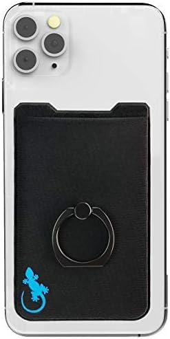 Gecko Universal Phone Ring Wallet – 360° Swivel Grip with Strong Adhesive for Credit Cards and Cash – Enhanced Stability and Comfort for Selfies, Videos, and Everyday Use – Compatible with All Cell Phone Models – Durable, Magnetic Mount Ready – Gray Finish – 90-Day Satisfaction Guarantee