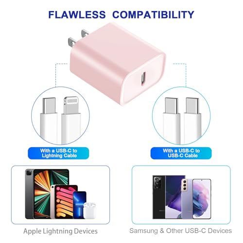 Ultimate 3-Pack USB-C Fast Charger for i Phone 16/15 – 20 W Power Delivery Quick Charge Adapter for i Pad Pro, Air Pods & More – Compact, Reliable & Safe Charging Solution for Home, Office, and Travel